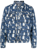 Billionaire Camouflage Print Denim Jacket