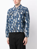 Billionaire Camouflage Print Denim Jacket