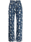 Billionaire Camouflage Print Denim Jeans