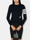 Thom Browne 4 Bar Cotton Crewneck Sweatshirt