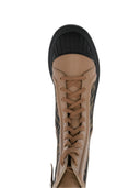 Fendi Domino Ff Canvas Biker Boots