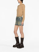 Palm Angels Denim Mini Skirt
