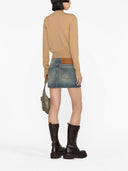 Palm Angels Denim Mini Skirt