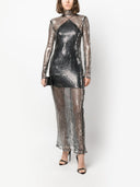 Taller Marmo Pre Tina Transparent Long Dress With Sequins