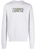 Maison Kitsune' Logo Cotton Crewneck Sweashirt