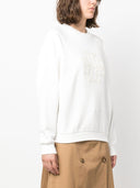 Tory Burch Logo Sponged Cotton Sweatshirt