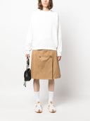 Tory Burch Logo Sponged Cotton Sweatshirt