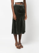 Gold Hawk Velvet Long Skirt