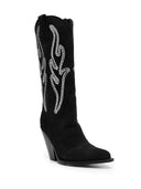 Sonora Crystal Detail Suede Western Boots