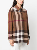 Burberry Check Motif Wool Shirt