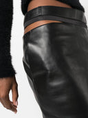Fendi Leather Midi Skirt