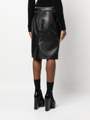 Fendi Leather Midi Skirt