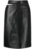 Fendi Leather Midi Skirt