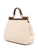 Dolce & Gabbana Sicily Shearling Large Tote Bag