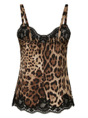Dolce & Gabbana Leopard Print Silk Top