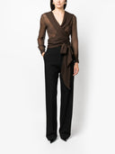Saint Laurent Crêpe muslin huva blus