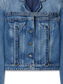 Off White Cropped Denim Jacket