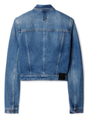 Off White Cropped Denim Jacket