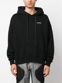 Off White Logo Cotton Hoodie
