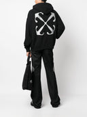 Off White Logo Cotton Hoodie