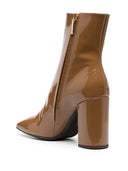 Dolce & Gabbana Shiny Leather Ankle Boots
