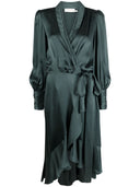 Zimmermann Silk Wrap Midi Dress
