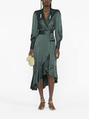 Zimmermann Silk Wrap Midi Dress