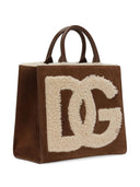 Dolce & Gabbana DG Bolsa de tota de gamuza pequeña