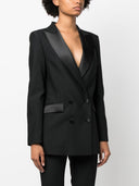 Hebe Studio Bianca Double Breasted Cady Blazer