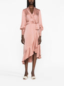 Zimmermann Silk Wrap Midi Dress