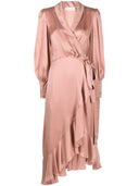 Zimmermann Silk Wrap Midi Dress