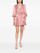 Zimmermann Silk Wrap Mini Dress