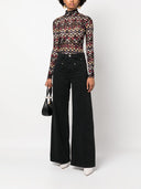 Missoni Zig Zag Pattern Wool Blend Turtleneck Swater
