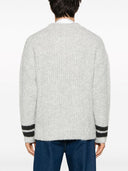 Erl con incrustaciones de lana de lana V cuello chaleco