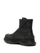 Alexander Mc Queen Tread Slick Leather Ankle Boots