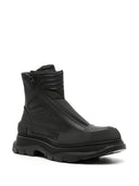 Alexander Mc Queen Tread Slick Leather Ankle Boots