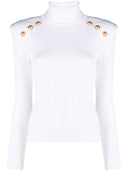 Balmain Gold Embossed Buttons Sweater