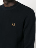 Fred Perry Logo Cotton Crewneck Jumper