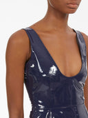 Ferragamo Patent Leather Mini Dress