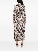 813 Printed Satin Shirt Dress