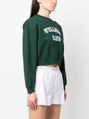 Sporty & Rich Main Wellness Club Cropped Cotton Sweatshirt