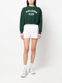 Sporty & Rich Main Wellness Club Cropped Cotton Sweatshirt