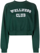 Sporty & Rich Main Wellness Club Cropped Cotton Sweatshirt