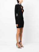 Giuseppe Di Morabito Crystal Embellished Wool Mini Dress