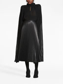 Balenciaga Leather Pleated Skirt