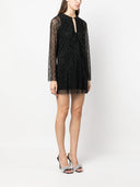 Gucci Cruise Crystal Gg Tulle Short Dress