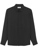 Chemise en soie de logo Saint Laurent