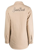 Mc2 Saint Barth Logo Strass Wool Overshirt
