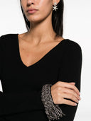 Giuseppe Di Morabito Crystal Embellished Wool Top