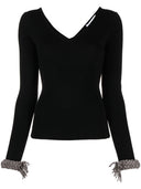 Giuseppe Di Morabito Crystal Embellished Wool Top